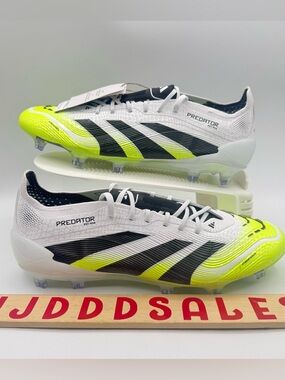 Adidas Predator Elite FG Soccer Cleats JI1082 White Lucid Lemon Men’s Sizes NWT
